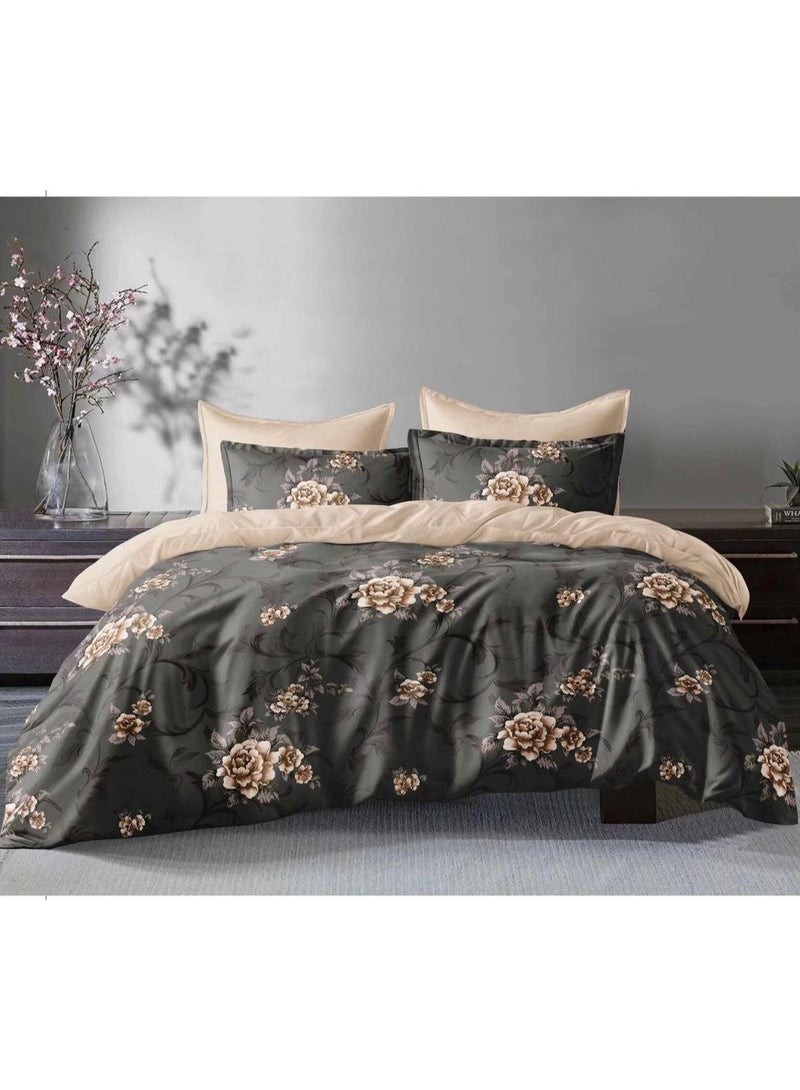 King Size 6 Piece Duvet Cover Print Bedding Set Quilt Cover Set